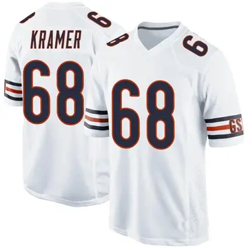 Nike Doug Kramer Men's Game Chicago Bears White Jersey