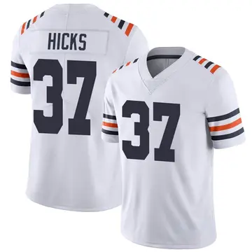 Nike Elijah Hicks Men's Limited Chicago Bears White Alternate Classic Vapor Jersey