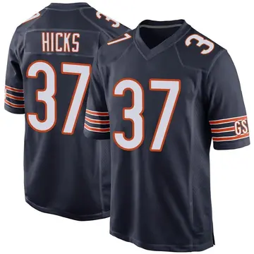 Nike Elijah Hicks Youth Game Chicago Bears Navy Team Color Jersey