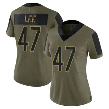 Nike Elijah Lee Women's Limited Chicago Bears Olive 2021 Salute To Service Jersey