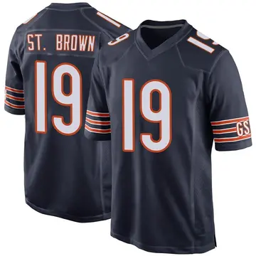 Nike Equanimeous St. Brown Men's Game Chicago Bears Navy Team Color Jersey