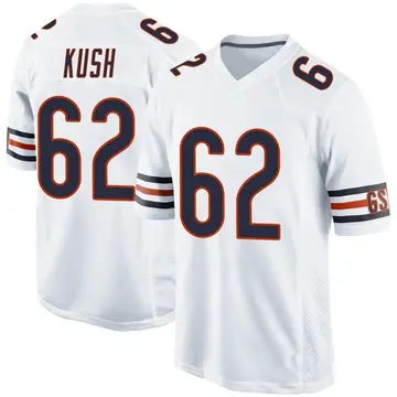 Nike Eric Kush Men's Game Chicago Bears White Jersey