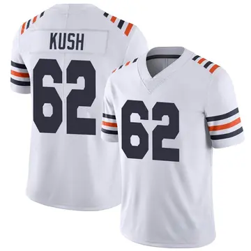 Nike Eric Kush Men's Limited Chicago Bears White Alternate Classic Vapor Jersey
