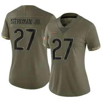 Nike Greg Stroman Jr. Women's Limited Chicago Bears Olive 2022 Salute To Service Jersey