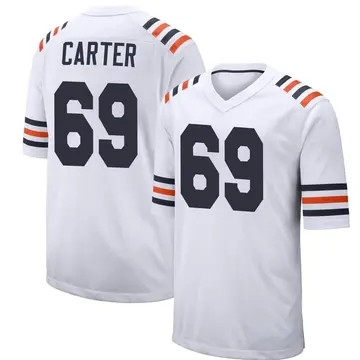 Nike Ja'Tyre Carter Men's Game Chicago Bears White Alternate Classic Jersey