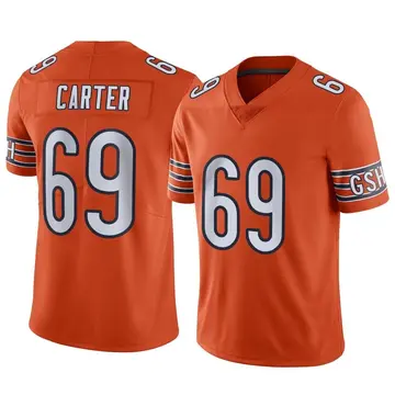 Nike Ja'Tyre Carter Men's Limited Chicago Bears Orange Alternate Vapor Jersey