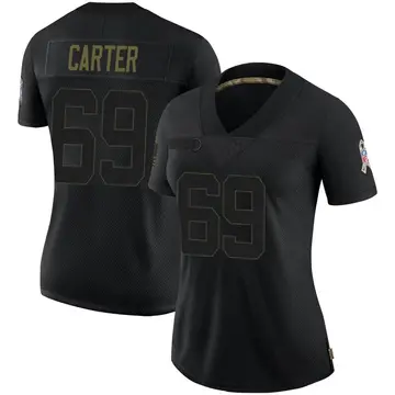 Nike Ja'Tyre Carter Women's Limited Chicago Bears Black 2020 Salute To Service Jersey
