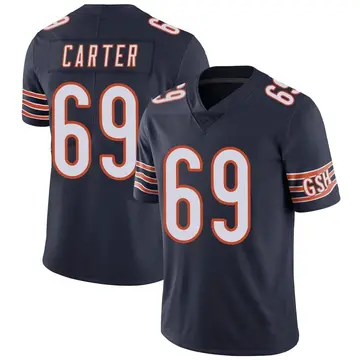 Nike Ja'Tyre Carter Youth Limited Chicago Bears Navy Team Color Vapor Untouchable Jersey