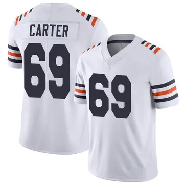 Nike Ja'Tyre Carter Youth Limited Chicago Bears White Alternate Classic Vapor Jersey