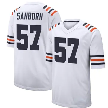 Nike Jack Sanborn Youth Game Chicago Bears White Alternate Classic Jersey