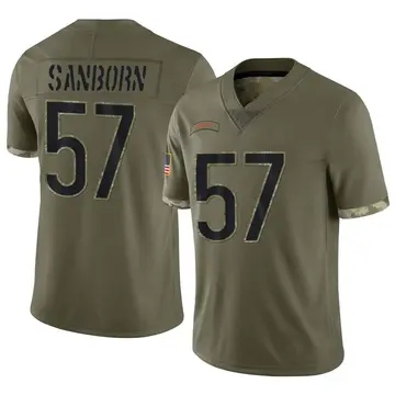 Nike Jack Sanborn Youth Limited Chicago Bears Olive 2022 Salute To Service Jersey