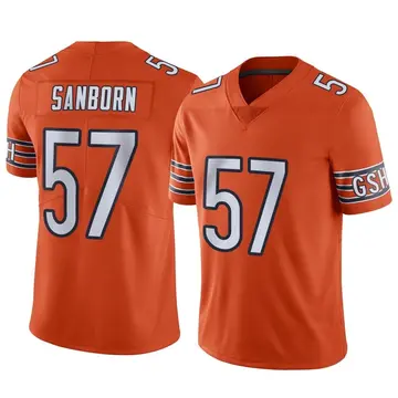 Nike Jack Sanborn Youth Limited Chicago Bears Orange Alternate Vapor Jersey