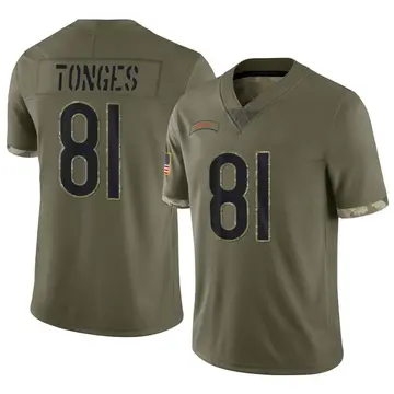 Nike Jake Tonges Men's Limited Chicago Bears Olive 2022 Salute To Service Jersey