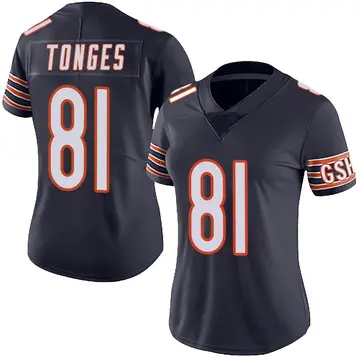 Nike Jake Tonges Women's Limited Chicago Bears Navy Team Color Vapor Untouchable Jersey