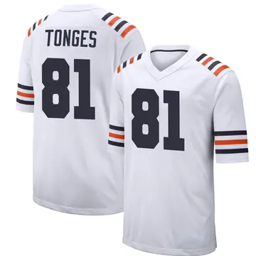 Nike Jake Tonges Youth Game Chicago Bears White Alternate Classic Jersey