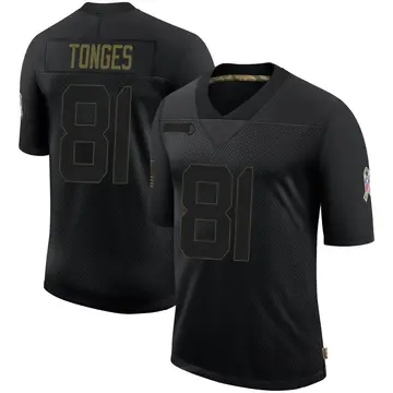 Nike Jake Tonges Youth Limited Chicago Bears Black 2020 Salute To Service Jersey