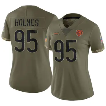 Nike Jalyn Holmes Women's Limited Chicago Bears Olive 2022 Salute To Service Jersey