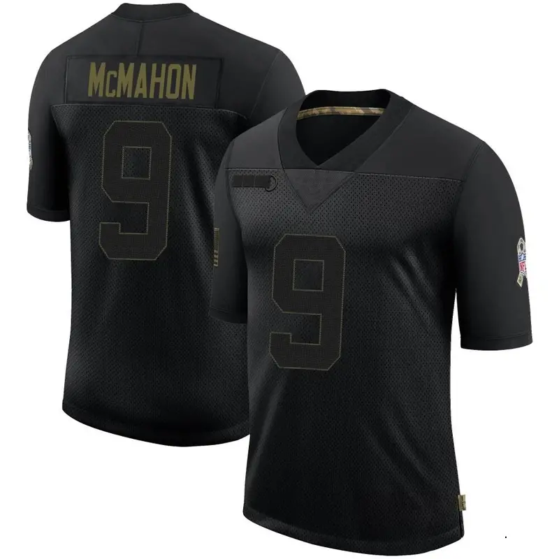 Nike Jim McMahon Men's Limited Chicago Bears Black 2020 Salute To Service Jersey