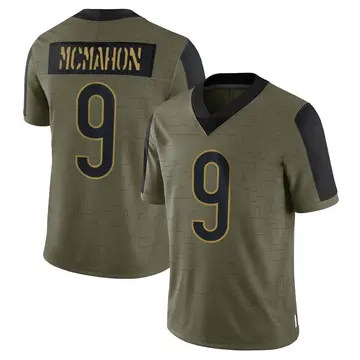 Nike Jim McMahon Men's Limited Chicago Bears Olive 2021 Salute To Service Jersey