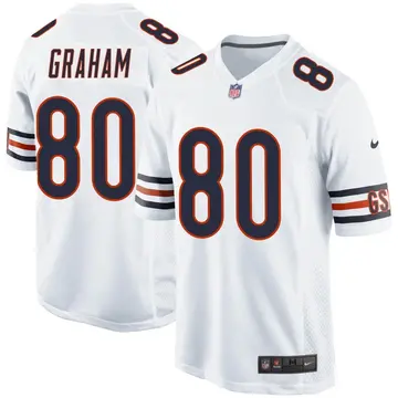 Nike Jimmy Graham Men's Game Chicago Bears White Jersey