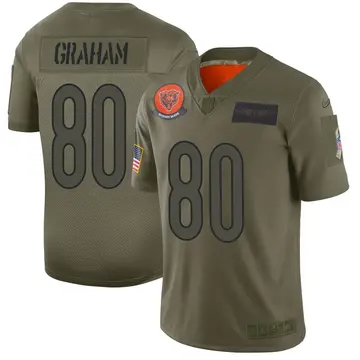 Nike Jimmy Graham Men's Limited Chicago Bears Camo 2019 Salute to Service Jersey