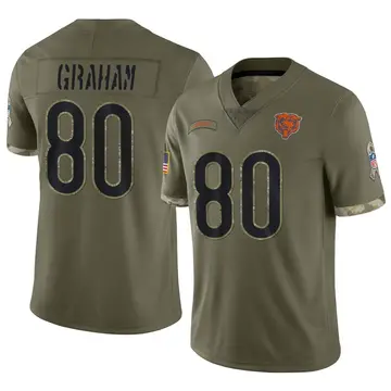 Nike Jimmy Graham Men's Limited Chicago Bears Olive 2022 Salute To Service Jersey