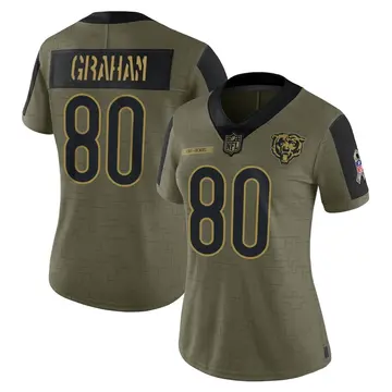 Nike Jimmy Graham Women's Limited Chicago Bears Olive 2021 Salute To Service Jersey
