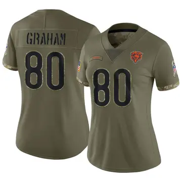 Nike Jimmy Graham Women's Limited Chicago Bears Olive 2022 Salute To Service Jersey