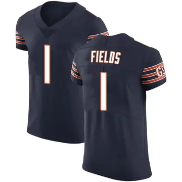 Nike Justin Fields Men's Elite Chicago Bears Navy Team Color Vapor Untouchable Jersey
