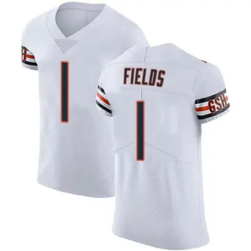 Nike Justin Fields Men's Elite Chicago Bears White Vapor Untouchable Jersey