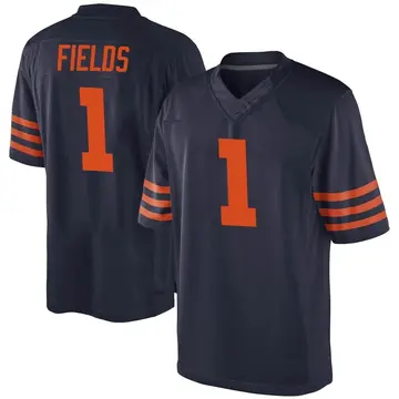Nike Justin Fields Men's Game Chicago Bears Navy Blue Alternate Jersey