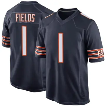 Nike Justin Fields Men's Game Chicago Bears Navy Team Color Jersey