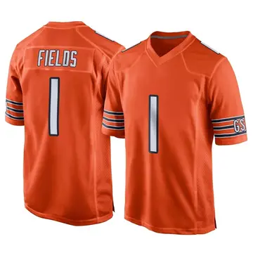 Nike Justin Fields Men's Game Chicago Bears Orange Alternate Jersey