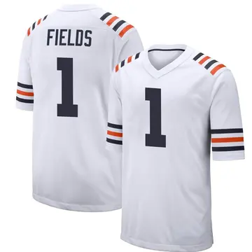 Nike Justin Fields Men's Game Chicago Bears White Alternate Classic Jersey