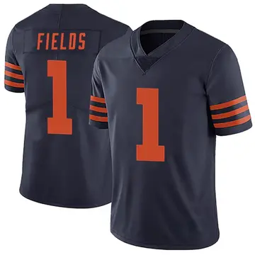 Nike Justin Fields Men's Limited Chicago Bears Navy Blue Alternate Vapor Untouchable Jersey