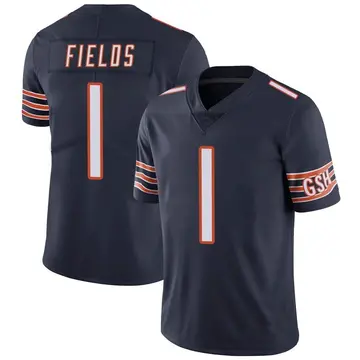 Nike Justin Fields Men's Limited Chicago Bears Navy Team Color Vapor Untouchable Jersey