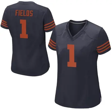 Nike Justin Fields Women's Game Chicago Bears Navy Blue Alternate Jersey