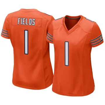 Nike Justin Fields Women's Game Chicago Bears Orange Alternate Jersey