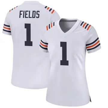 Nike Justin Fields Women's Game Chicago Bears White Alternate Classic Jersey