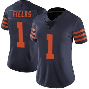 Nike Justin Fields Women's Limited Chicago Bears Navy Blue Alternate Vapor Untouchable Jersey
