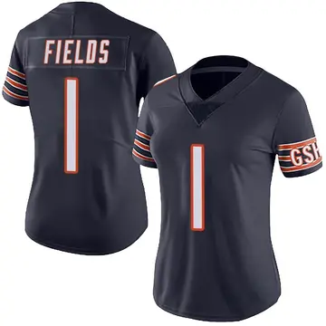 Nike Justin Fields Women's Limited Chicago Bears Navy Team Color Vapor Untouchable Jersey