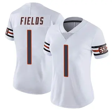 Nike Justin Fields Women's Limited Chicago Bears White Vapor Untouchable Jersey