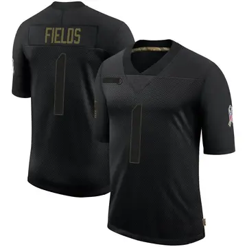 Nike Justin Fields Youth Limited Chicago Bears Black 2020 Salute To Service Jersey