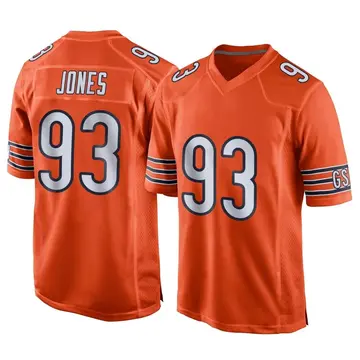 Nike Justin Jones Men's Game Chicago Bears Orange Alternate Jersey