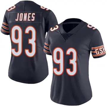 Nike Justin Jones Women's Limited Chicago Bears Navy Team Color Vapor Untouchable Jersey