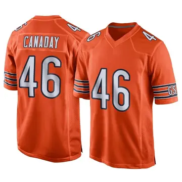 Nike Kameron Canaday Youth Game Chicago Bears Orange Alternate Jersey