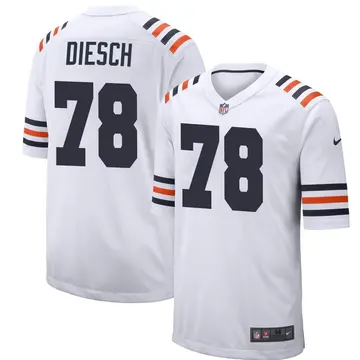 Nike Kellen Diesch Men's Game Chicago Bears White Alternate Classic Jersey