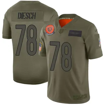 Nike Kellen Diesch Men's Limited Chicago Bears Camo 2019 Salute to Service Jersey
