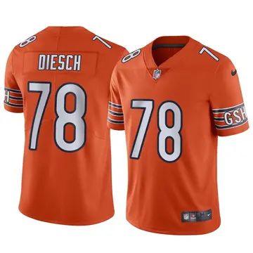 Nike Kellen Diesch Men's Limited Chicago Bears Orange Alternate Vapor Jersey