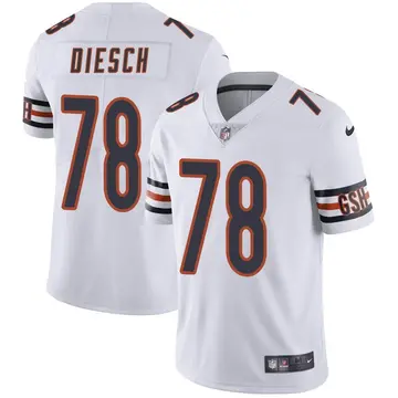 Nike Kellen Diesch Men's Limited Chicago Bears White Vapor Untouchable Jersey